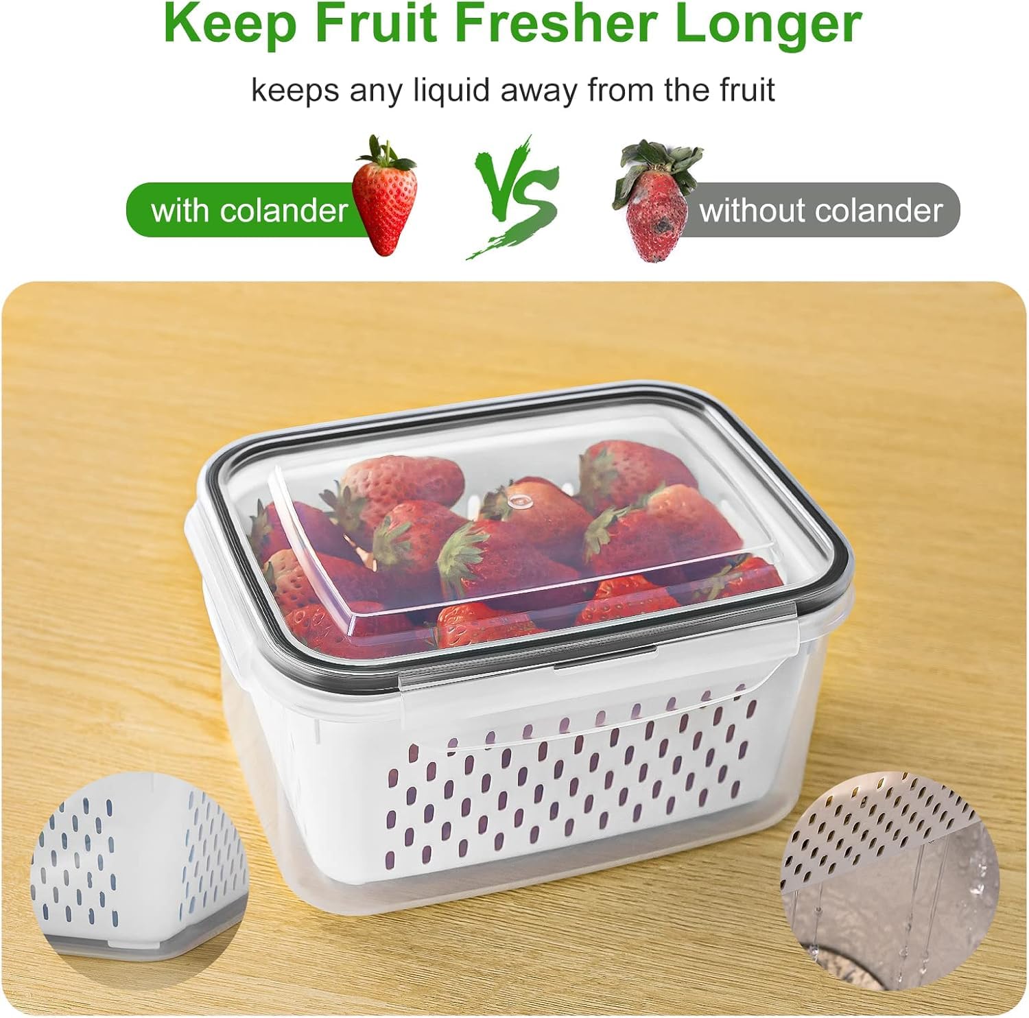 Freshmage leakproof design for secure fridge storage; lids not included.