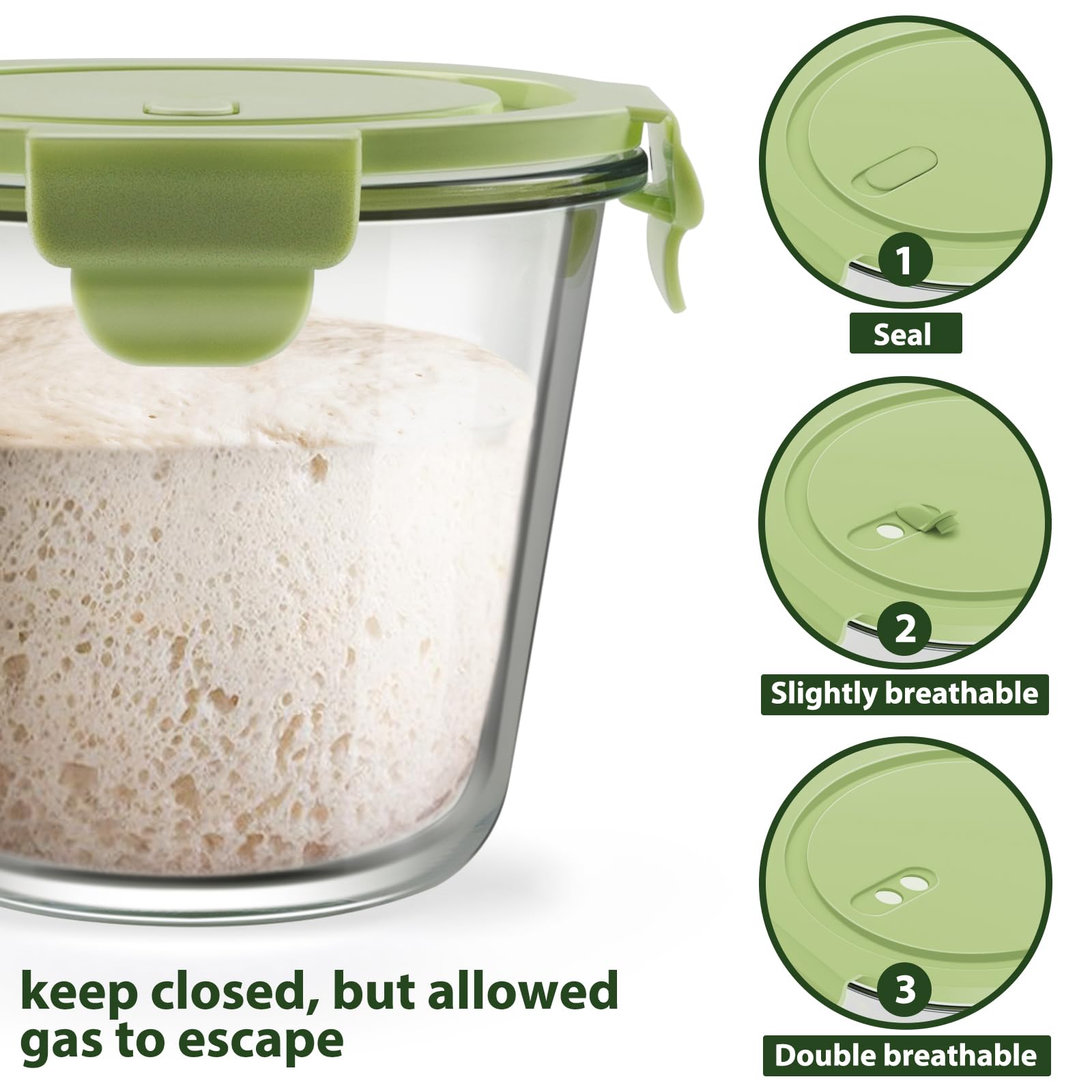 Freshmage leakproof airtight lids prevent spills and preserve freshness