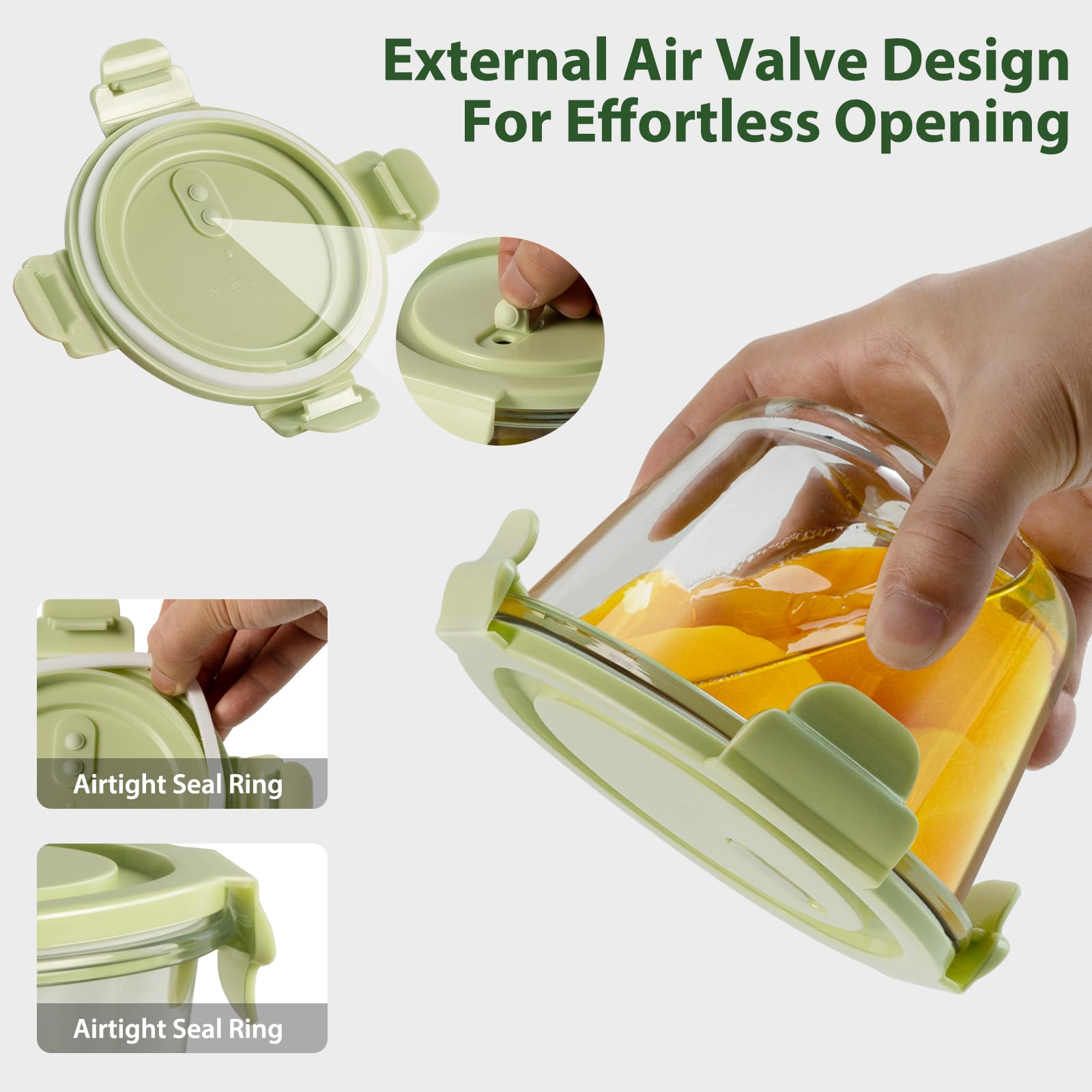Freshmage leakproof lids airtight for mess-free storage.