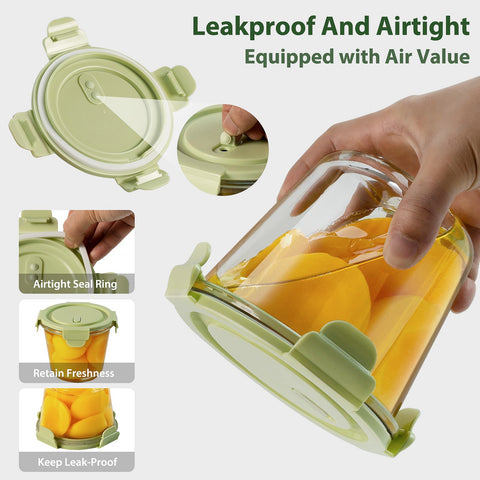 Freshmage glass containers keep leftovers fresh and organized