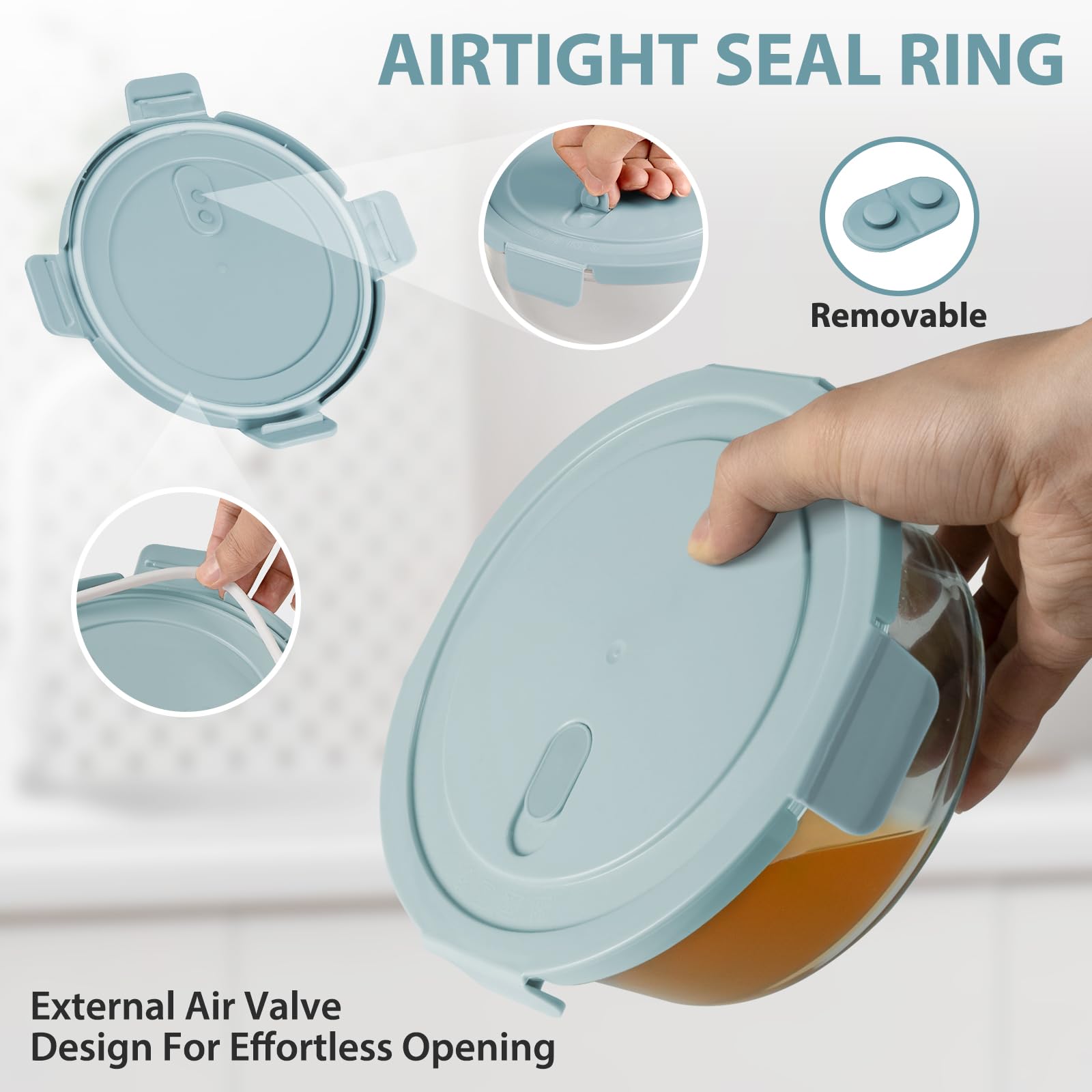 Freshmage 30oz glass container is microwave-safe for quick reheating.
