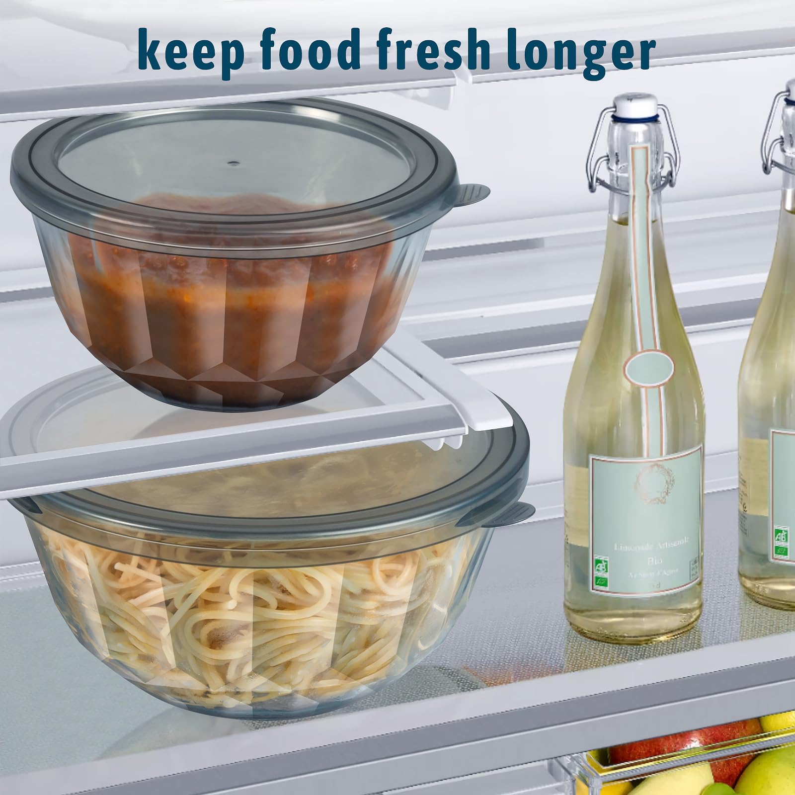 Freshmage 1-6qt glass mixing bowl for big batches and dough