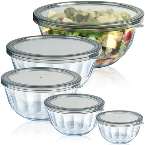 Freshmage mixing bowls with airtight lids set for meal prep and storage