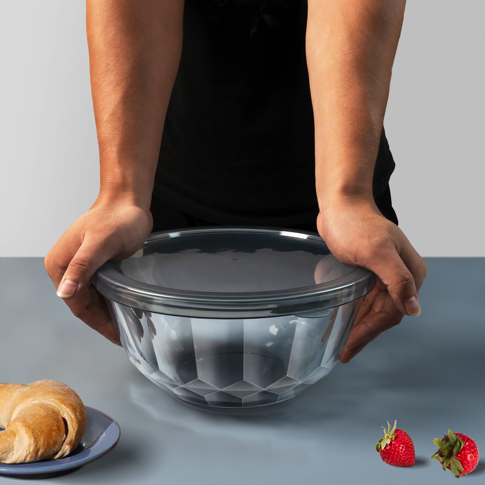 Freshmage nesting design bowls save cabinet space when stored