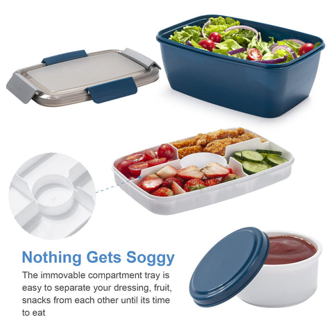 Freshmage sauce compartment in the middle for dressings and seasonings