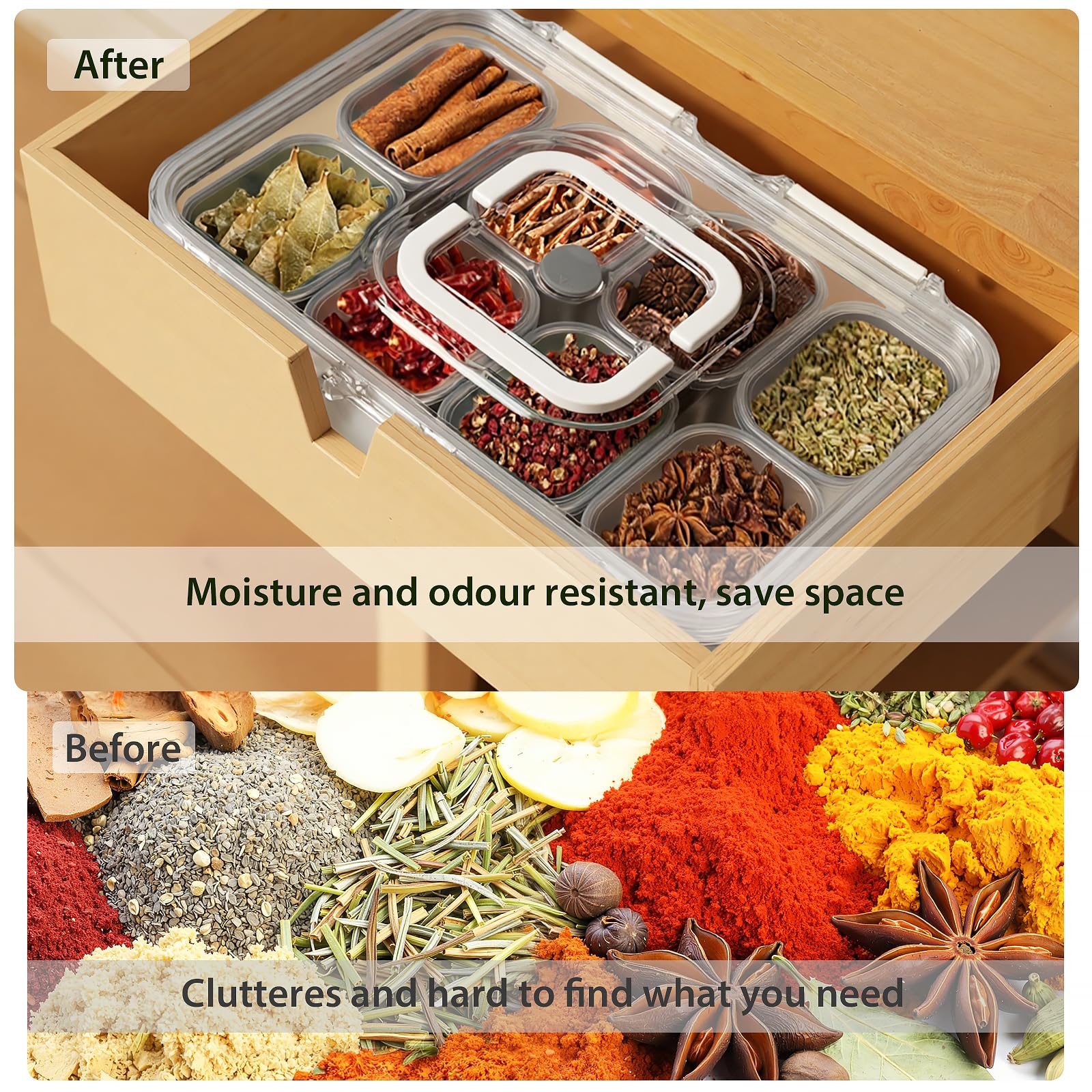 Freshmage clear lid provides visible snack counts while keeping contents protected.
