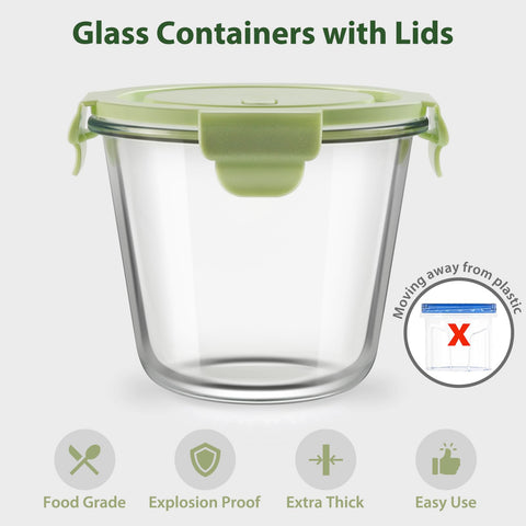Freshmage stackable glass containers save pantry space and reduce clutter