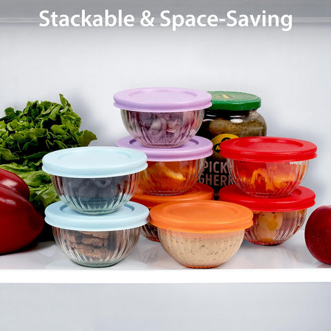 Freshmage stackable design saves kitchen space while keeping contents visible.