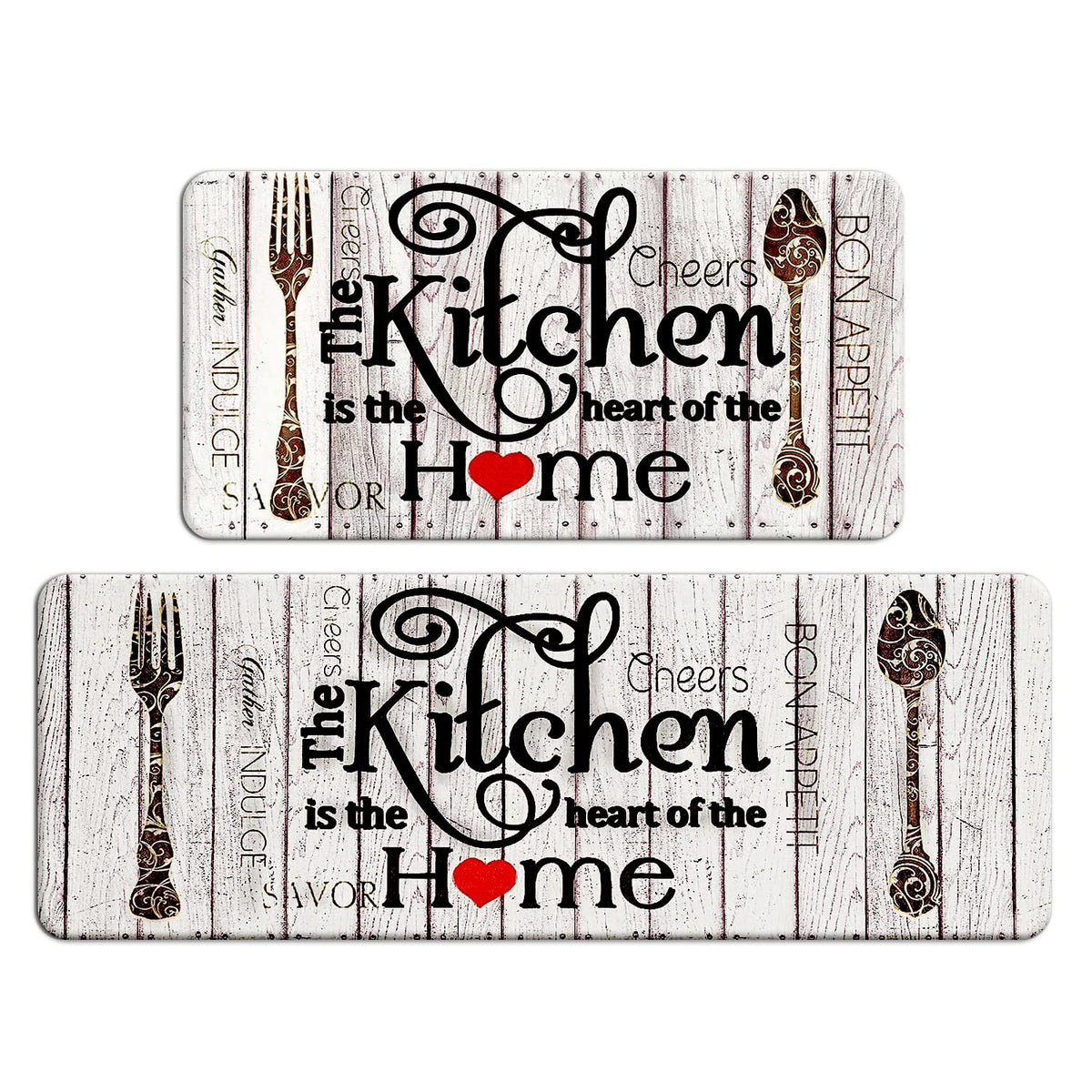 FreshMint farmhouse kitchen mat 30x17 with cushioned anti-fatigue comfort.