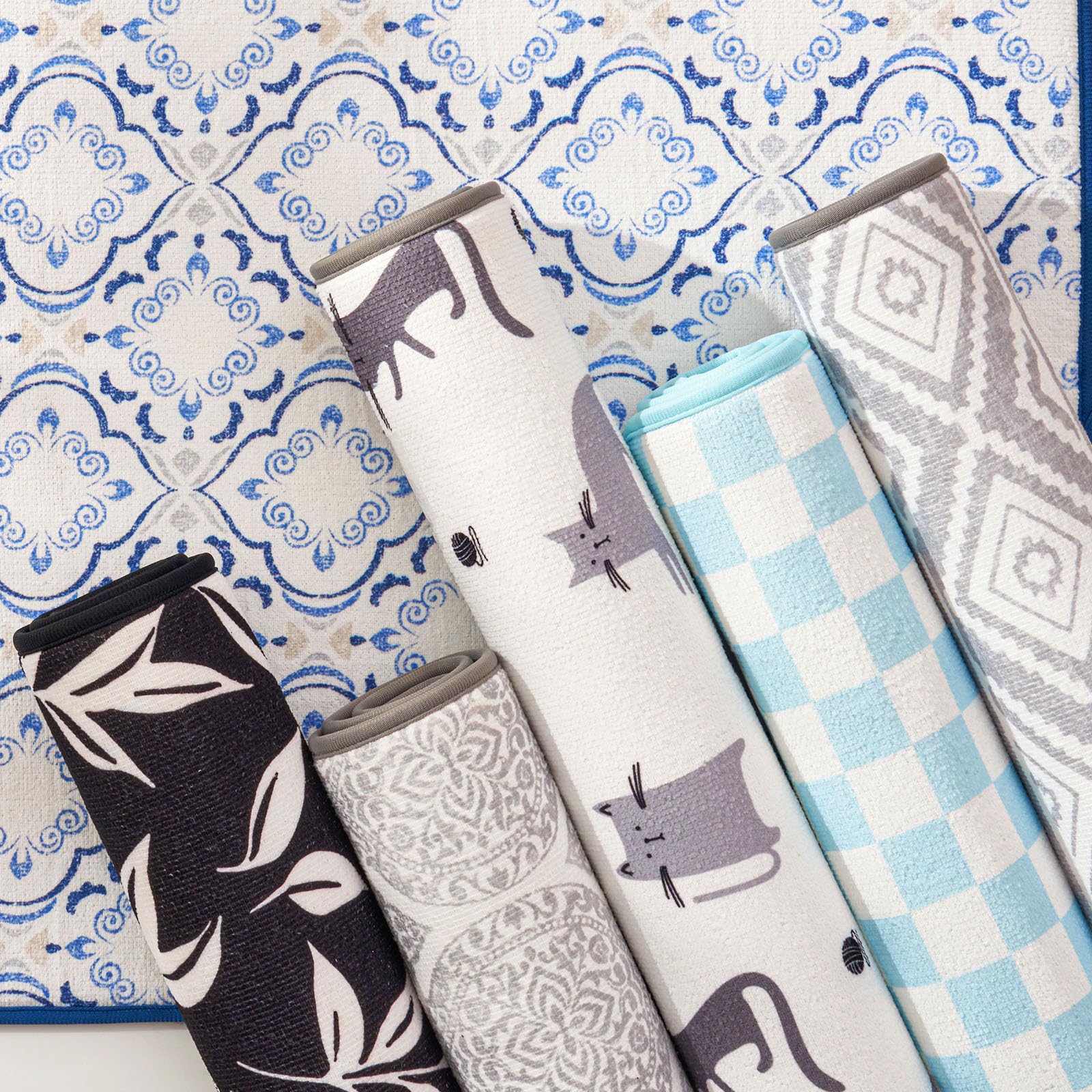 FreshMint printed mats guard counters and simplify drying in busy homes