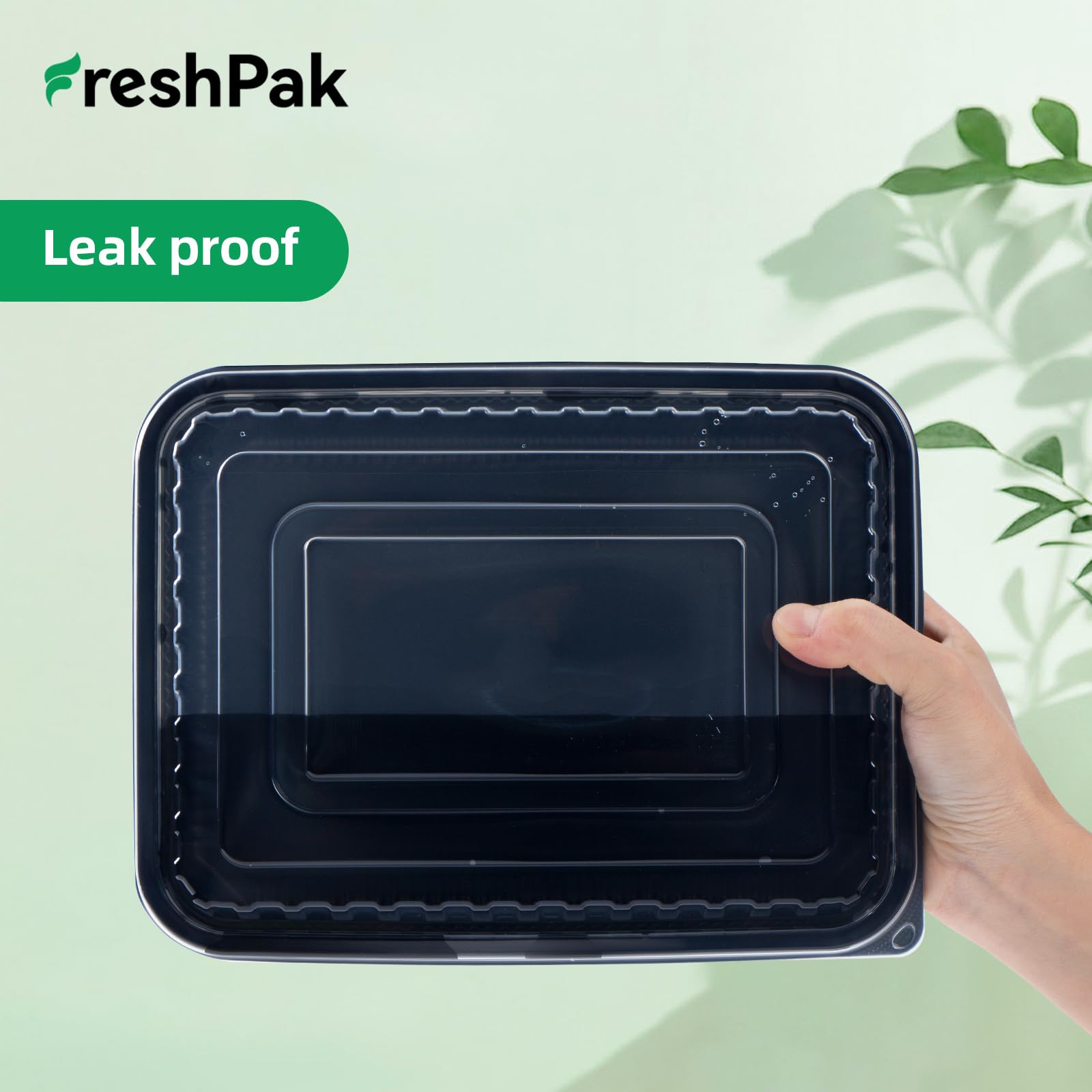 FreshPak stackable design saves space in cupboards and prep areas.