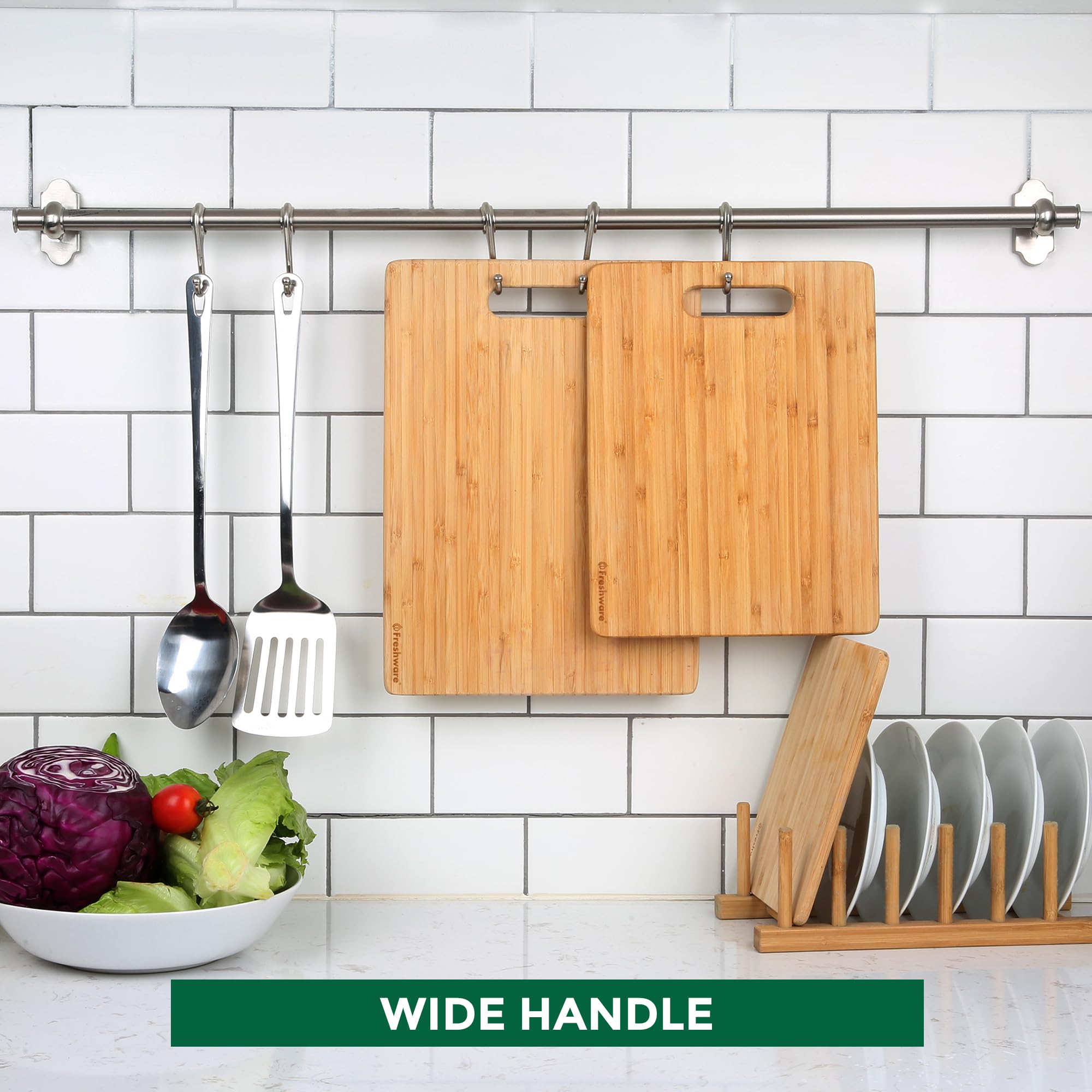 Freshware eco-friendly bamboo material is durable and food-safe