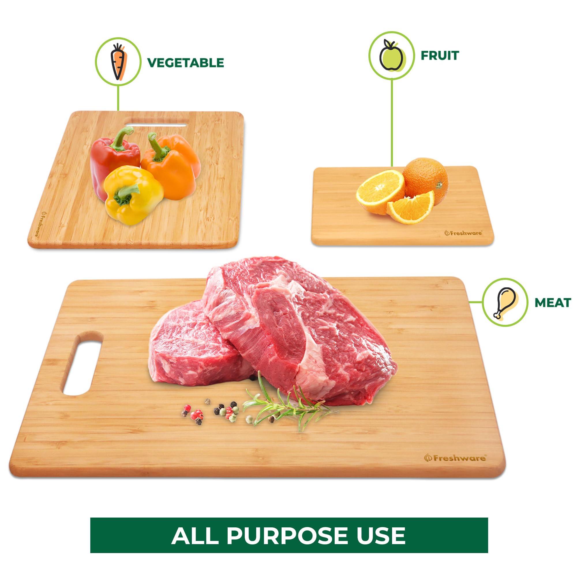 Freshware serving tray with handles doubles as a kitchen display