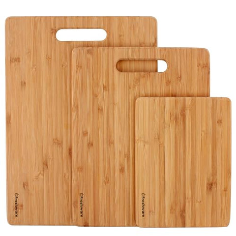 Freshware bamboo cutting board set medium board for mid-size prep tasks