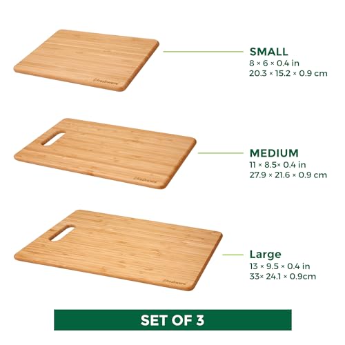 Freshware bamboo board with unique craftsmanship design for added strength