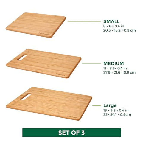 Freshware bamboo board with unique craftsmanship design for added strength