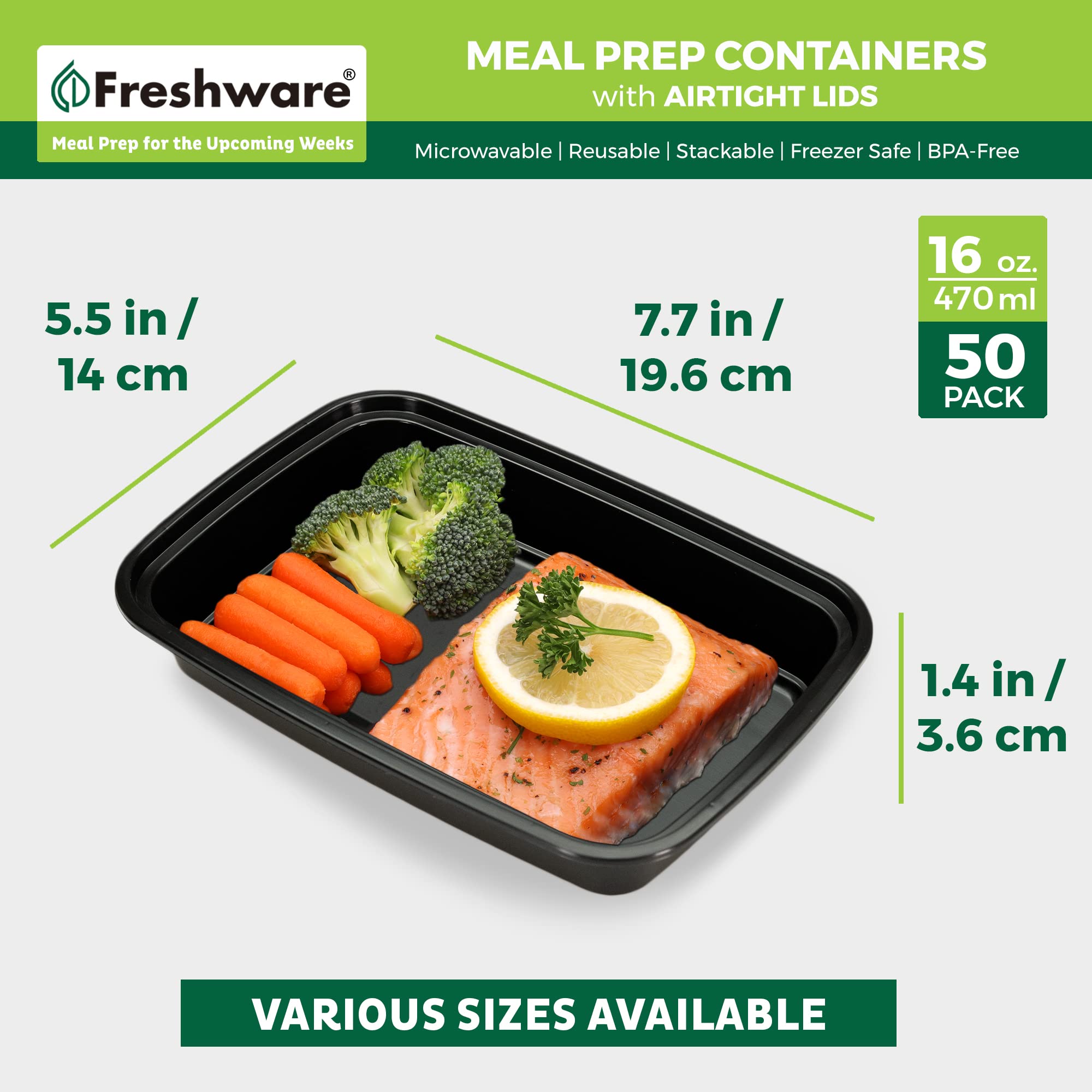 Freshware BPA-free food storage for safe everyday use.
