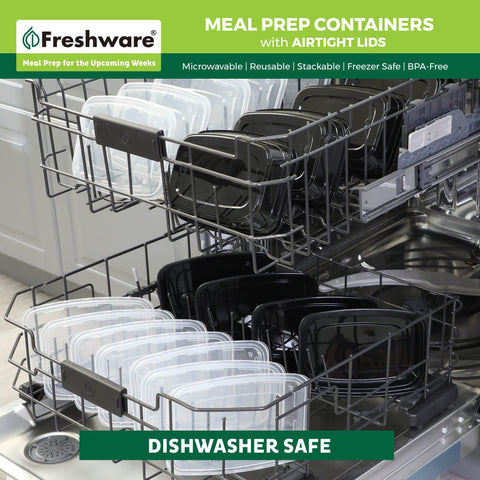 Freshware durable plastic container designed for daily meal prep.