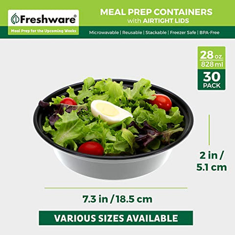 Freshware freezer-safe containers preserve flavor for ready-to-eat meals.