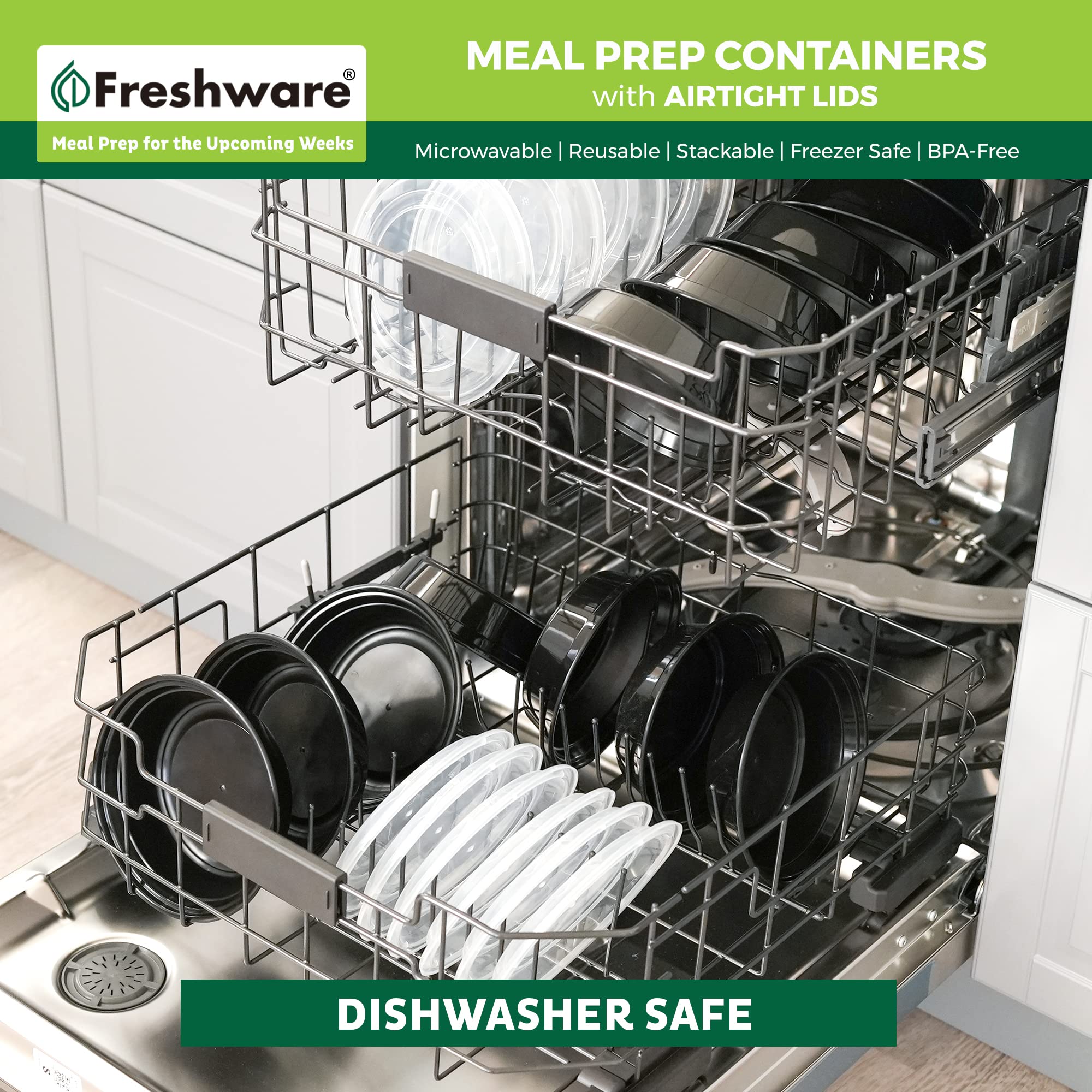 Freshware generous capacity supports balanced meals on the go.