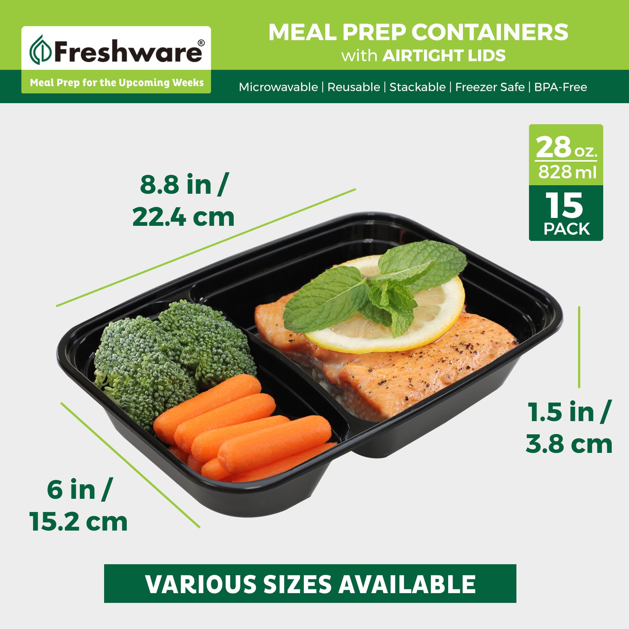 Freshware microwave-safe lunch box for quick reheats.