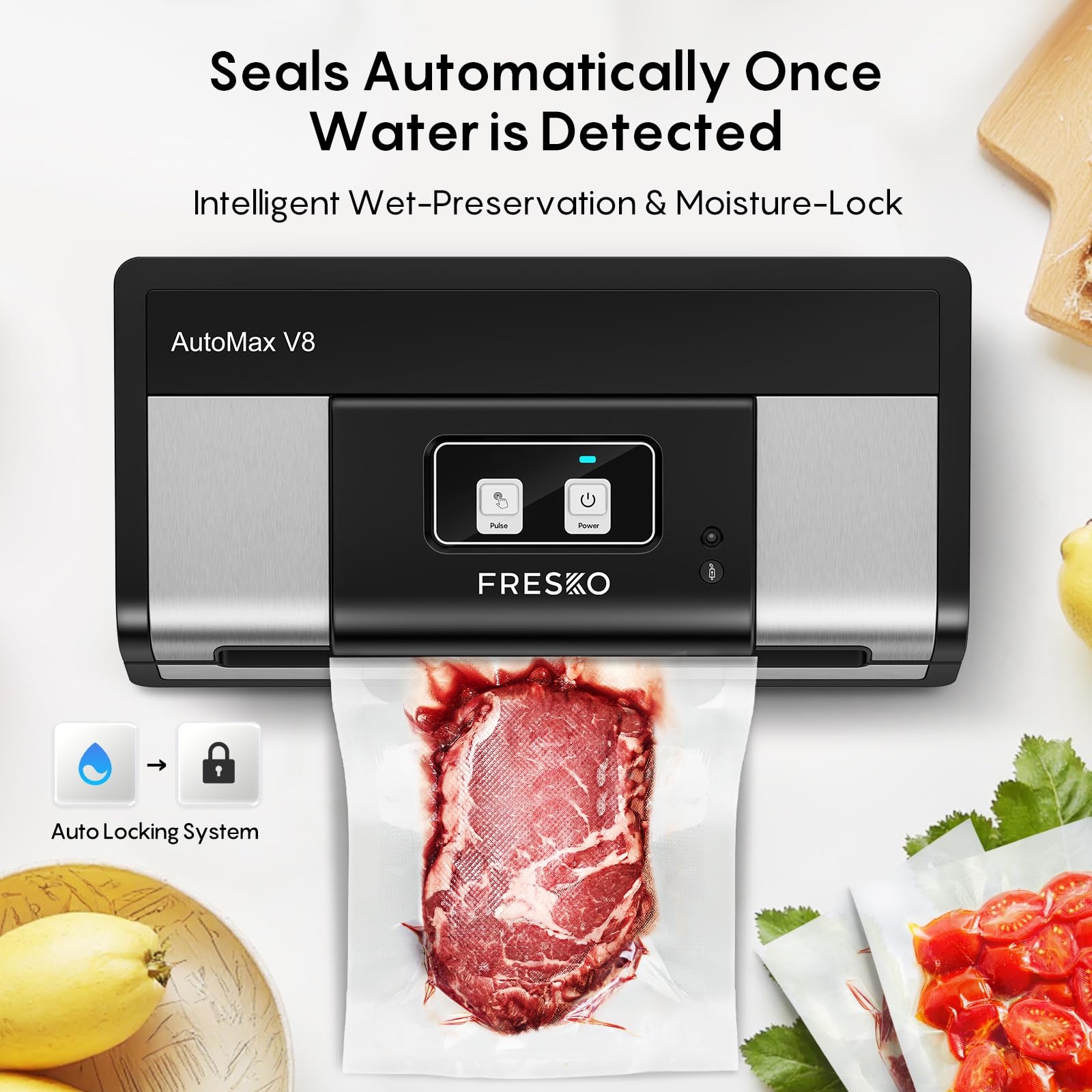 FRESKO Automatic Vacuum Sealer external mode for jars and containers.