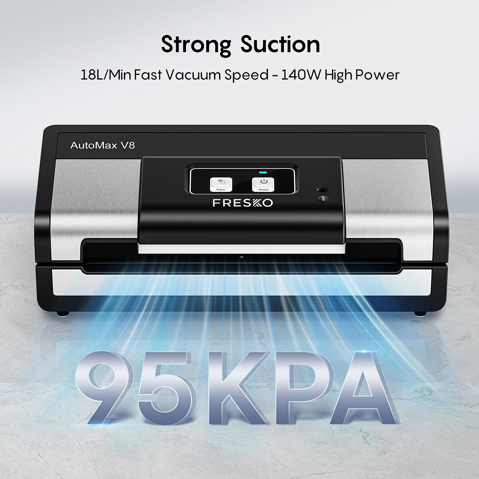 FRESKO Vacuum Sealer roll storage keeps rolls organized for easy access.