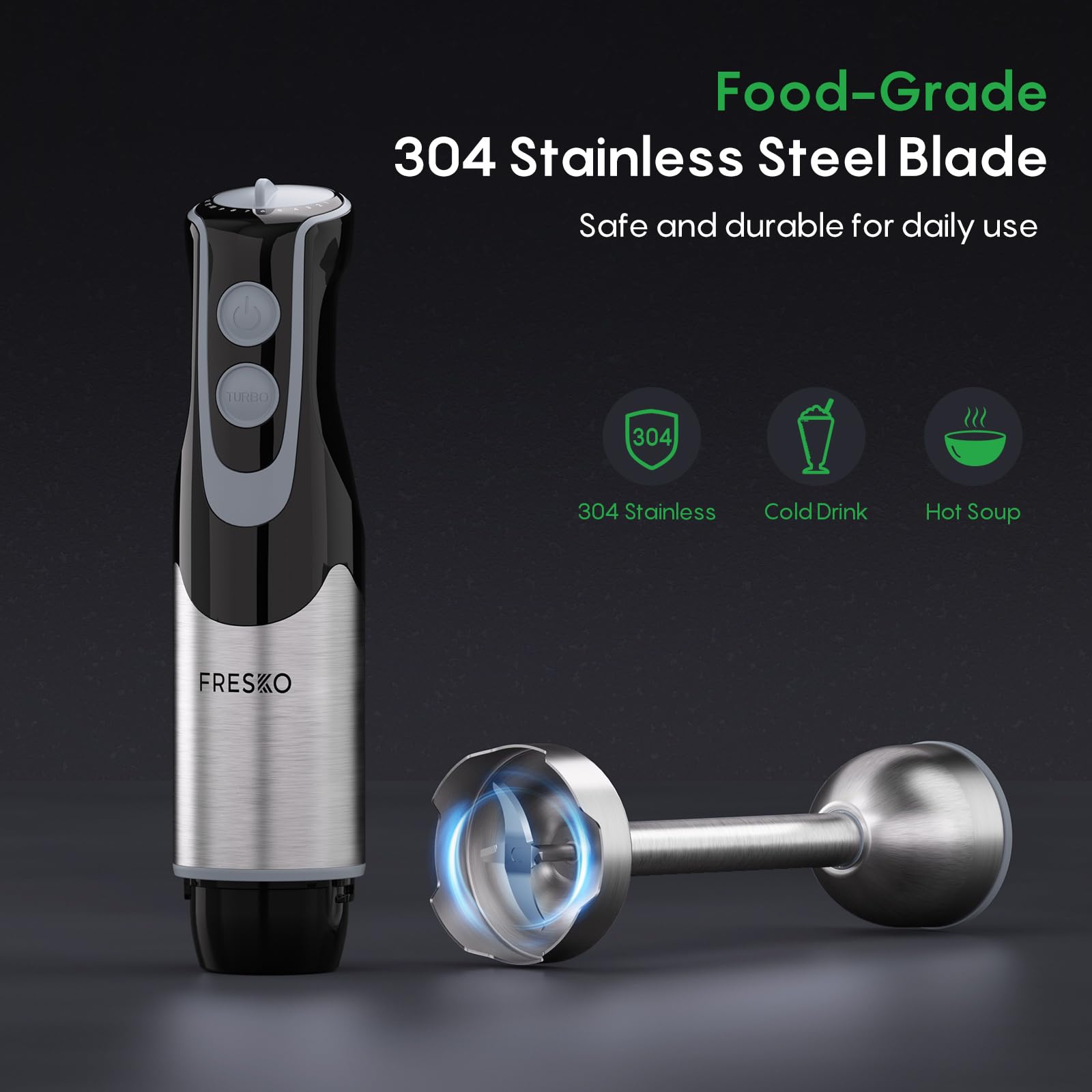 FRESKO ergonomic one-handed grip for comfortable operation
