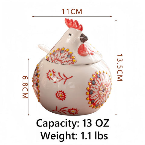 Frezonika 400ml capacity salt cellar ready for salt, sugar, or spices on the counter.