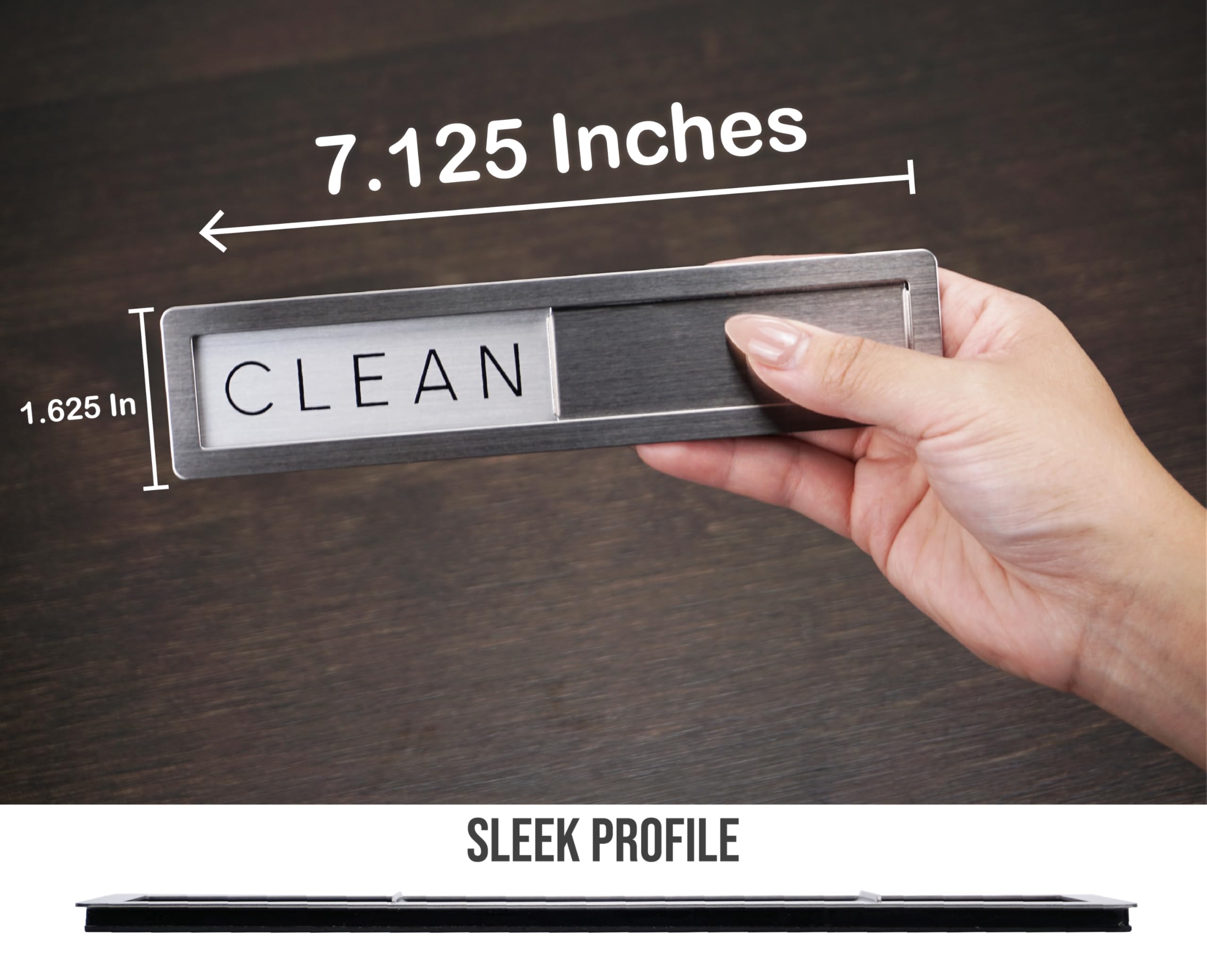 FridayVibez magnet sliding door demonstrates easy switch between Clean and Dirty