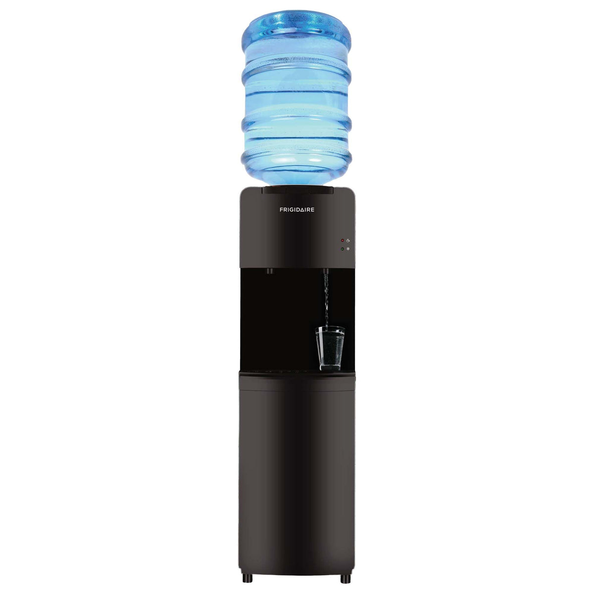 Frigidaire EFWC498 top-loading dispenser enables easy bottle refills and level check.