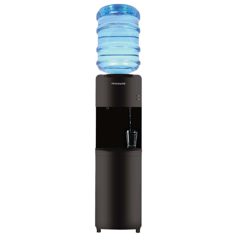Frigidaire EFWC498 top-loading dispenser enables easy bottle refills and level check.