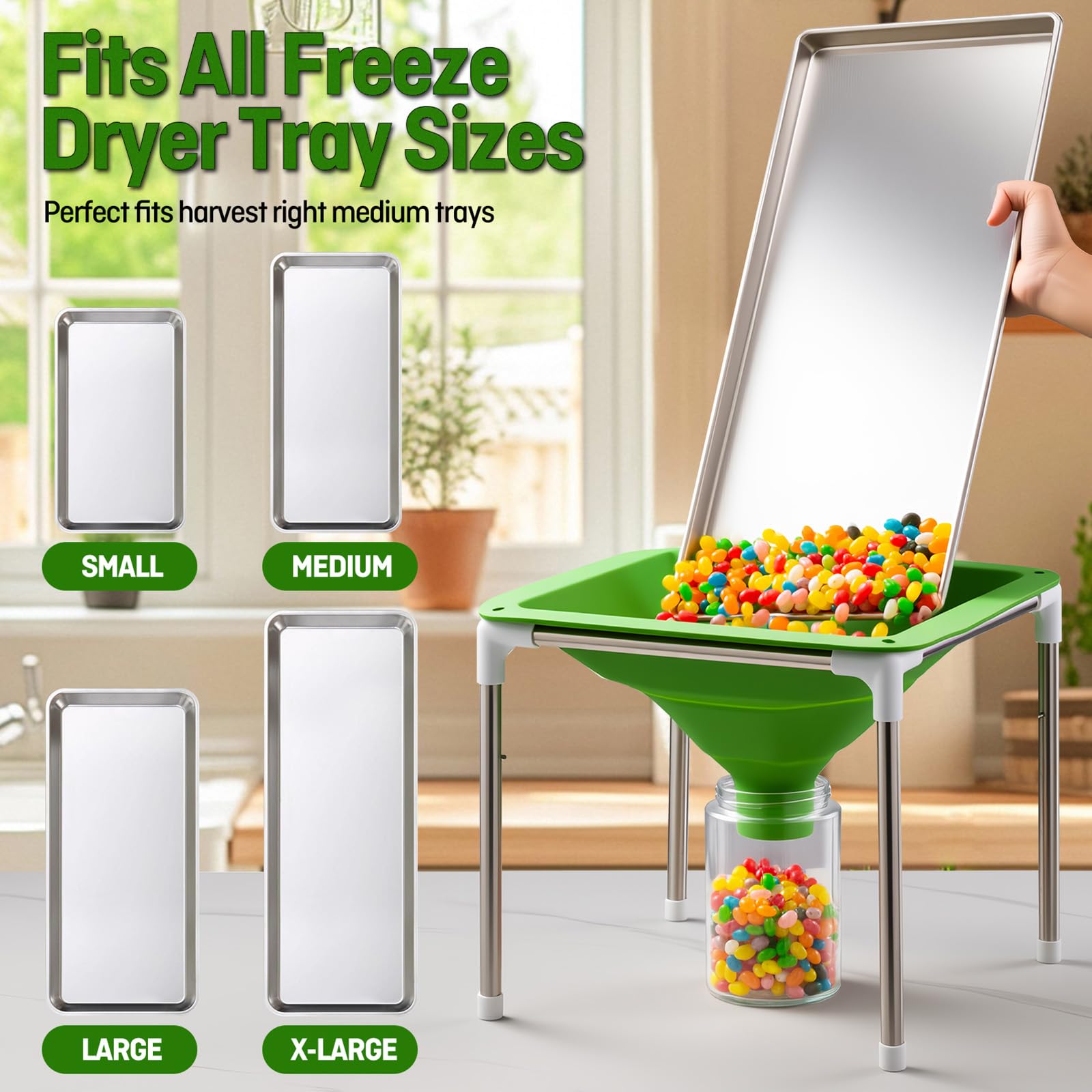 Friheten food-grade silicone funnel is BPA-free for safe food handling.