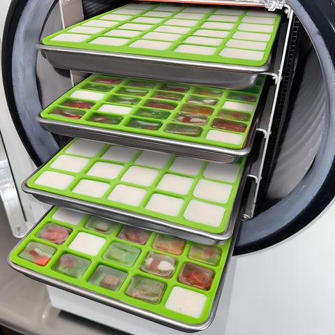 Friheten molds with 60 sections per tray enable versatile batch drying