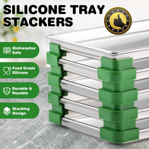 Friheten tray stackers show dishwasher-safe convenience for quick cleanup after use.