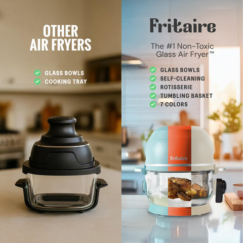 Fritaire 360-degree glass view lets you monitor browning from all angles.