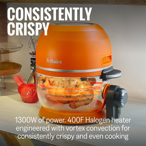 Fritaire 9-in-1 presets cover air fry, bake, roast, and more.
