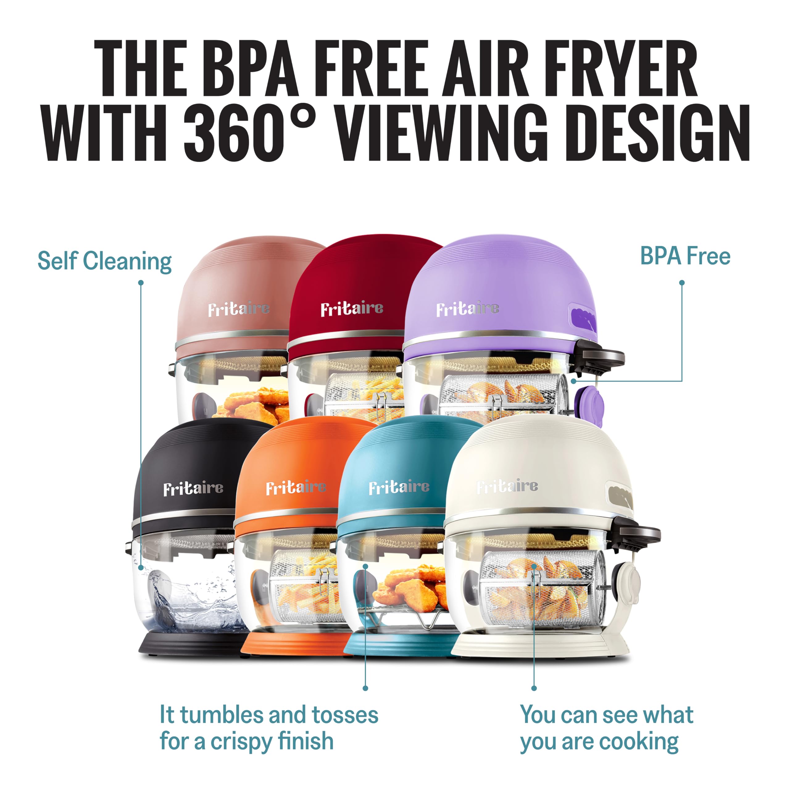 Fritaire self-cleaning function saves time on cleanup.