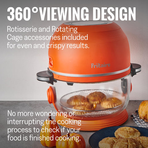 Fritaire tumbling basket fries vegetables evenly for crisp texture.