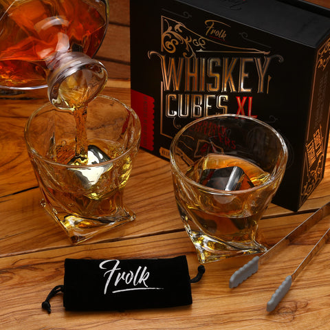 Frolk ice cubes close-up showcasing premium finish and texture.