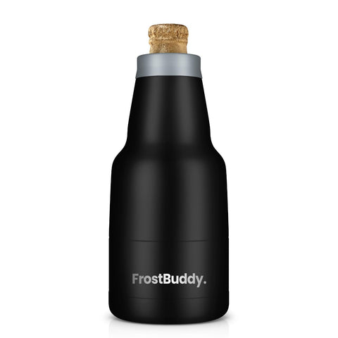 Frost Buddy Chubby Buddy black bottle cooler for Mexican beers on the beach, keeping drinks cold