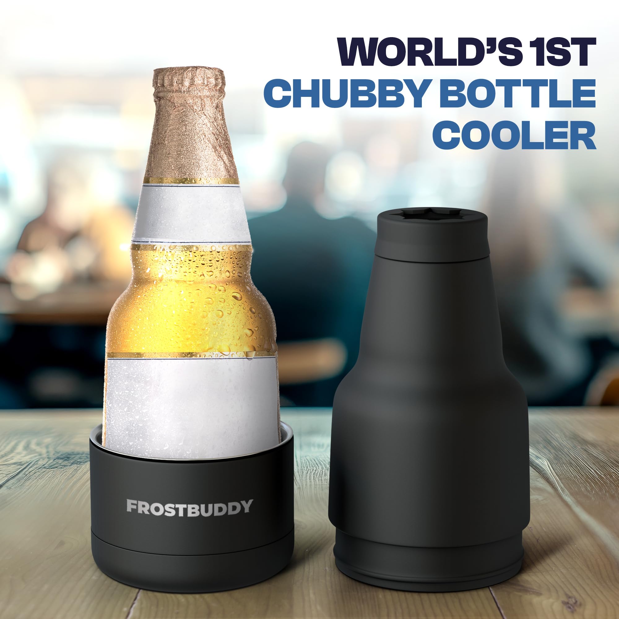 Frost Buddy Chubby Buddy stainless steel double-wall design, stays cool longer