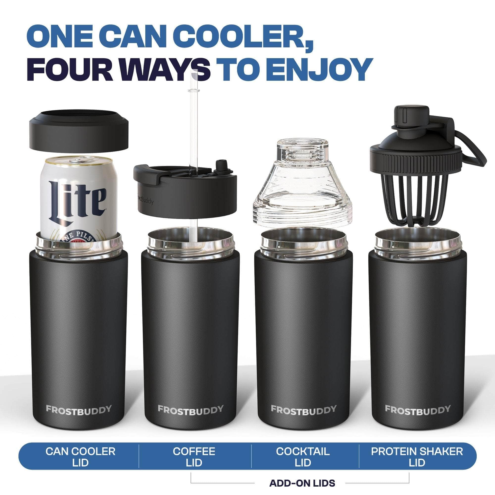 Frost Buddy patented lid interior design enabling quick drink switching