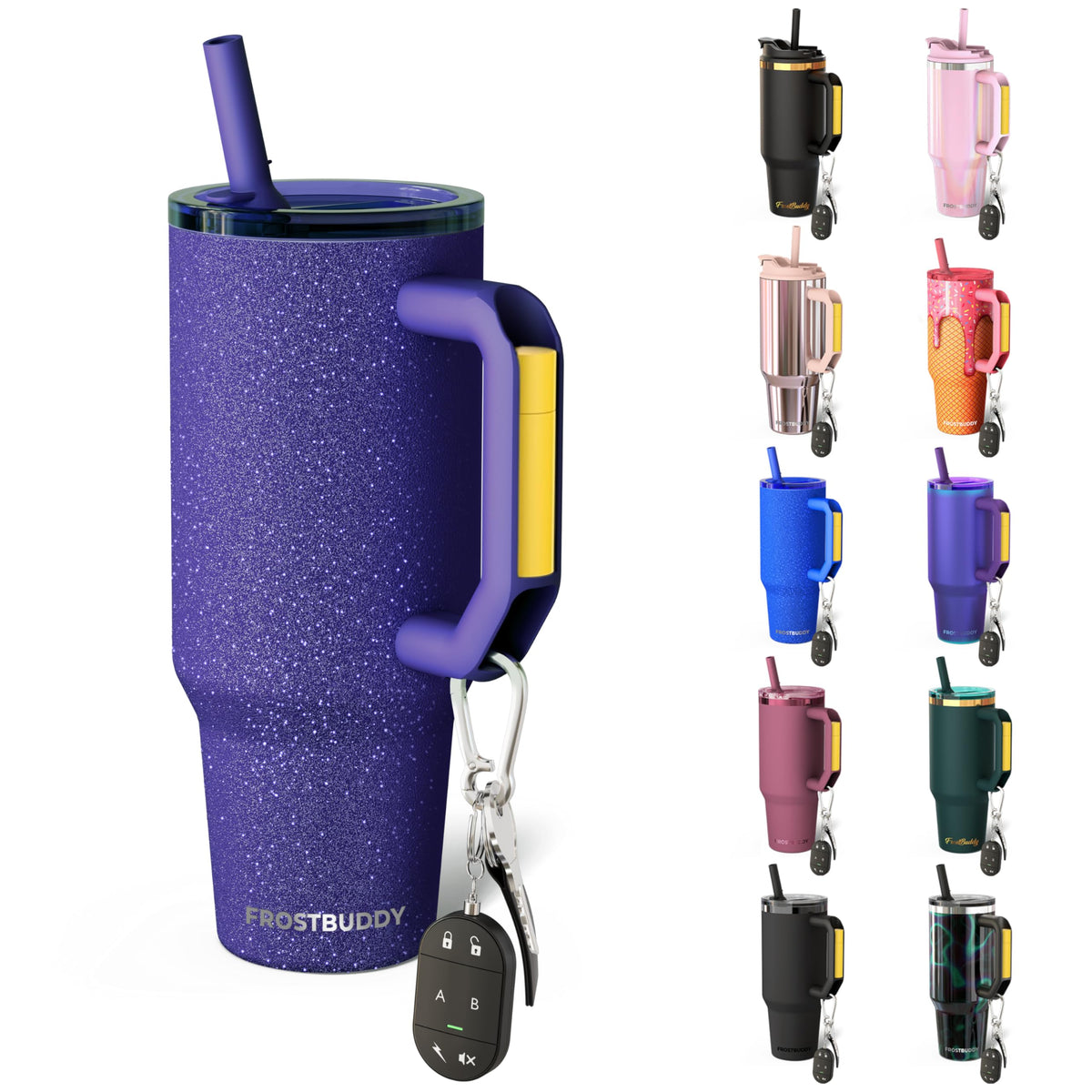 Frost Buddy Thicc Buddy 40oz bottle lid keeps drinks secure on the move.
