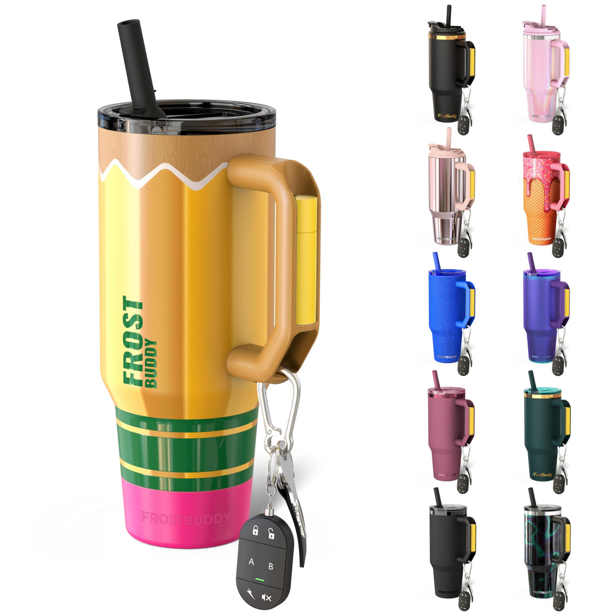 Frost Buddy Thicc Buddy 40oz bottle keeps beverages cold during travel