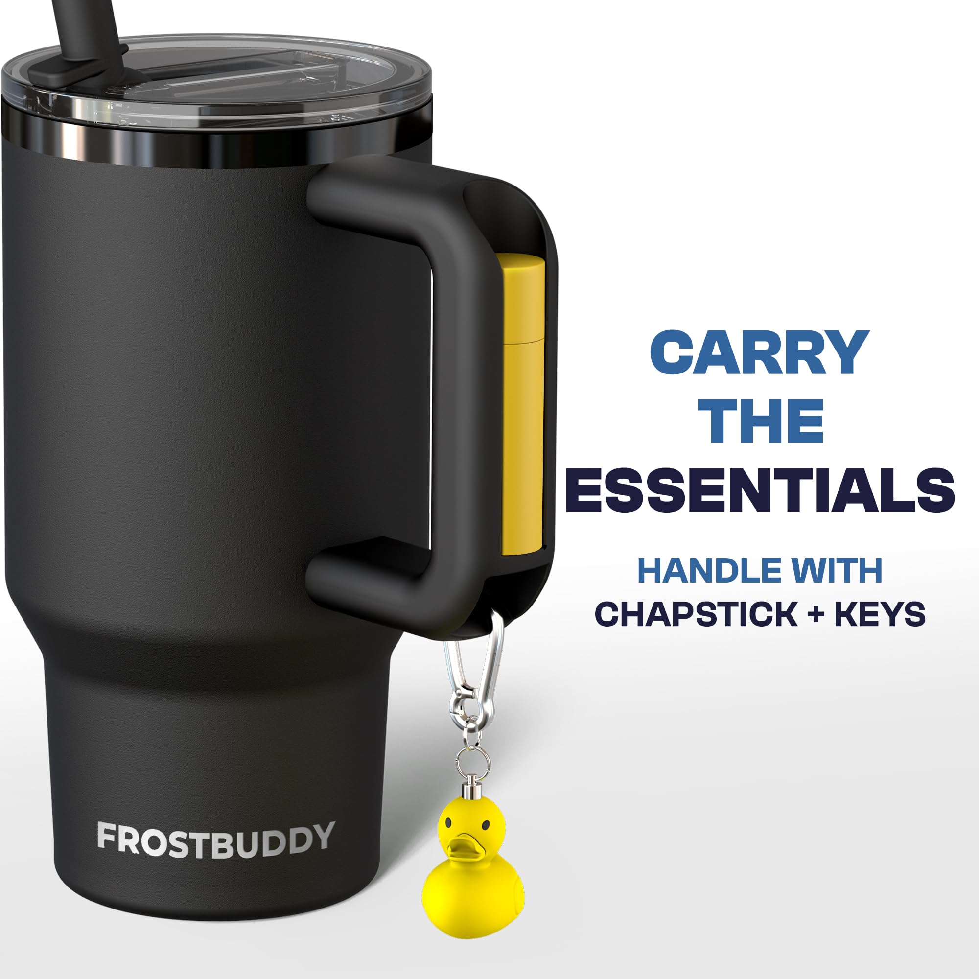 Frost Buddy Thicc Buddy outer shell close-up emphasizing durable stainless steel.