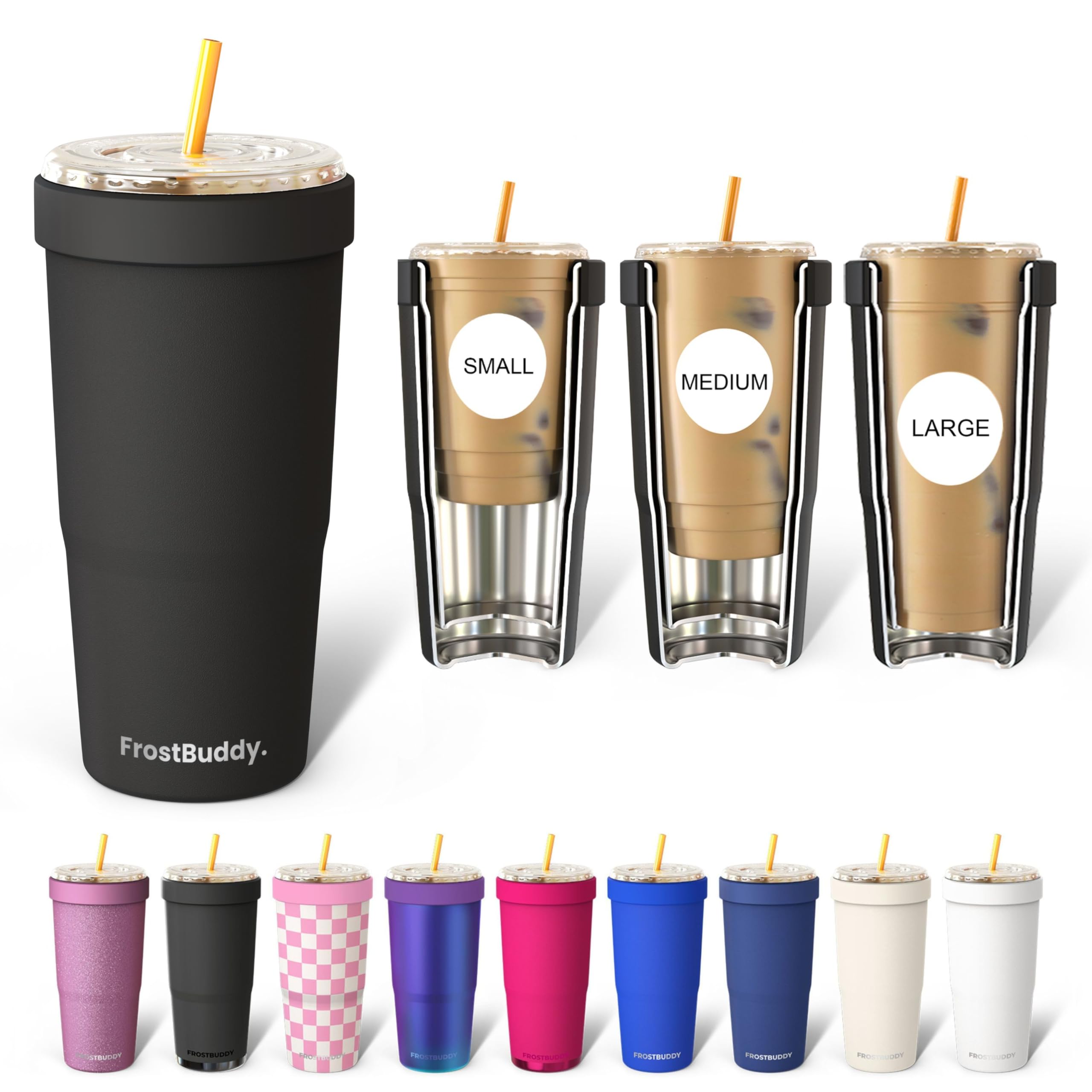 Frost Buddy Togo Buddy front view, 30 oz tumbler for on-the-go hydration.