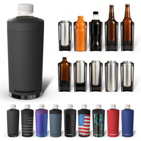 Frost Buddy Universal Buddy XL holds 12oz cans securely, keeping drinks cool.
