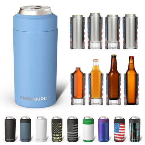 Frost Buddy universal can cooler for 12oz cans keeps beverages cold longer