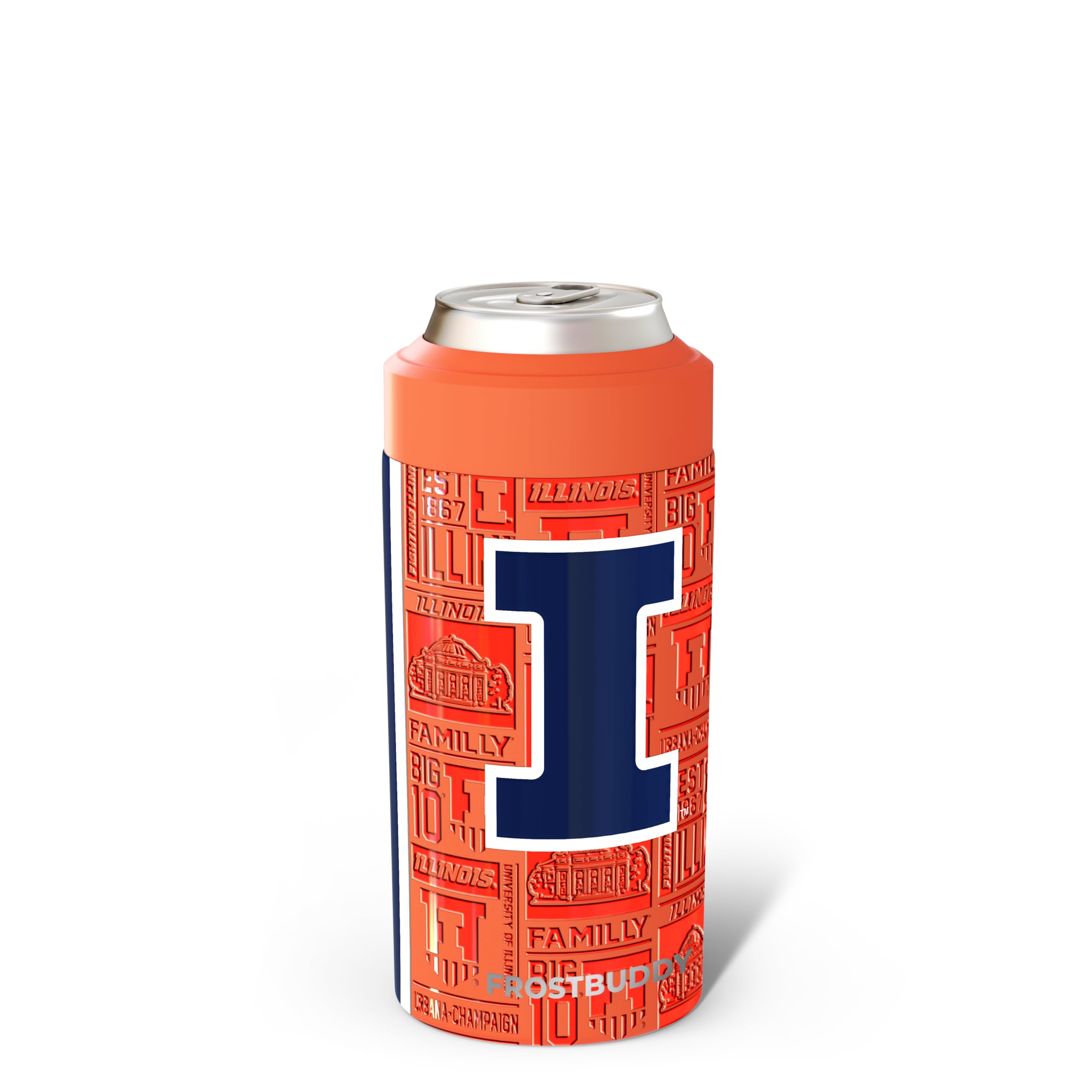 Frost Buddy universal can cooler 5in1 design shown for versatile drink sizing